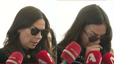 Η Εύη Βατίδου στην κηδεία του Αλέξη Κούγια
