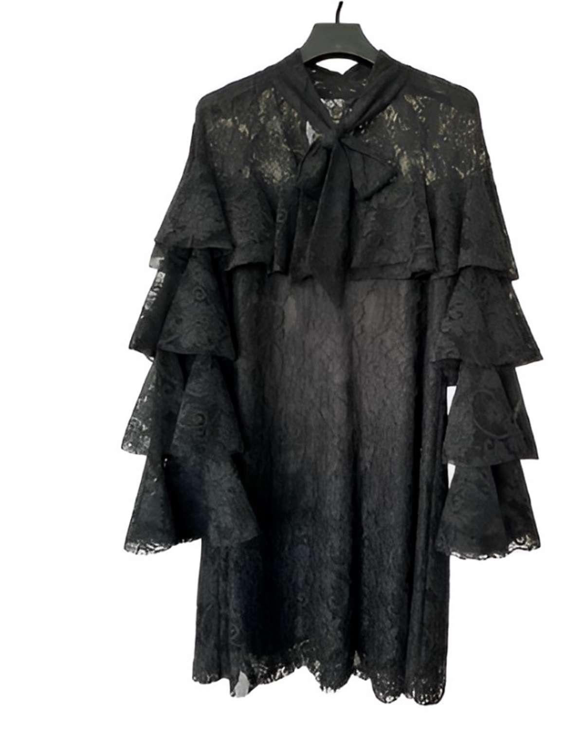 μαύρο φόρεμα με βολάν ezzea