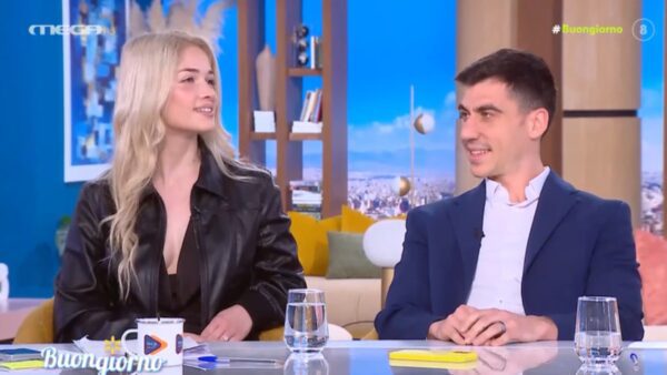 Ο Φειδίας Παναγιώτου και η σύντροφος του στο Buongiorno