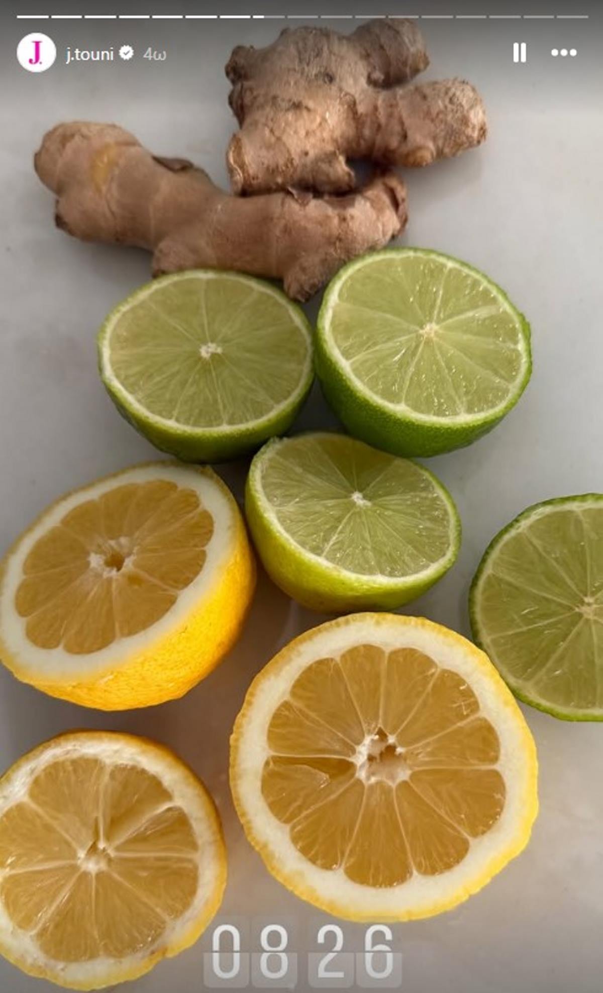 Τζίντζερ, λεμόνι και λάιμ σε στόρι της Ιωάννας Τούνη