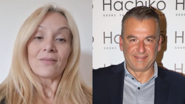 Η Ναταλί Κάκκαβα και ο Γιώργος Λιάγκας σε κολάζ