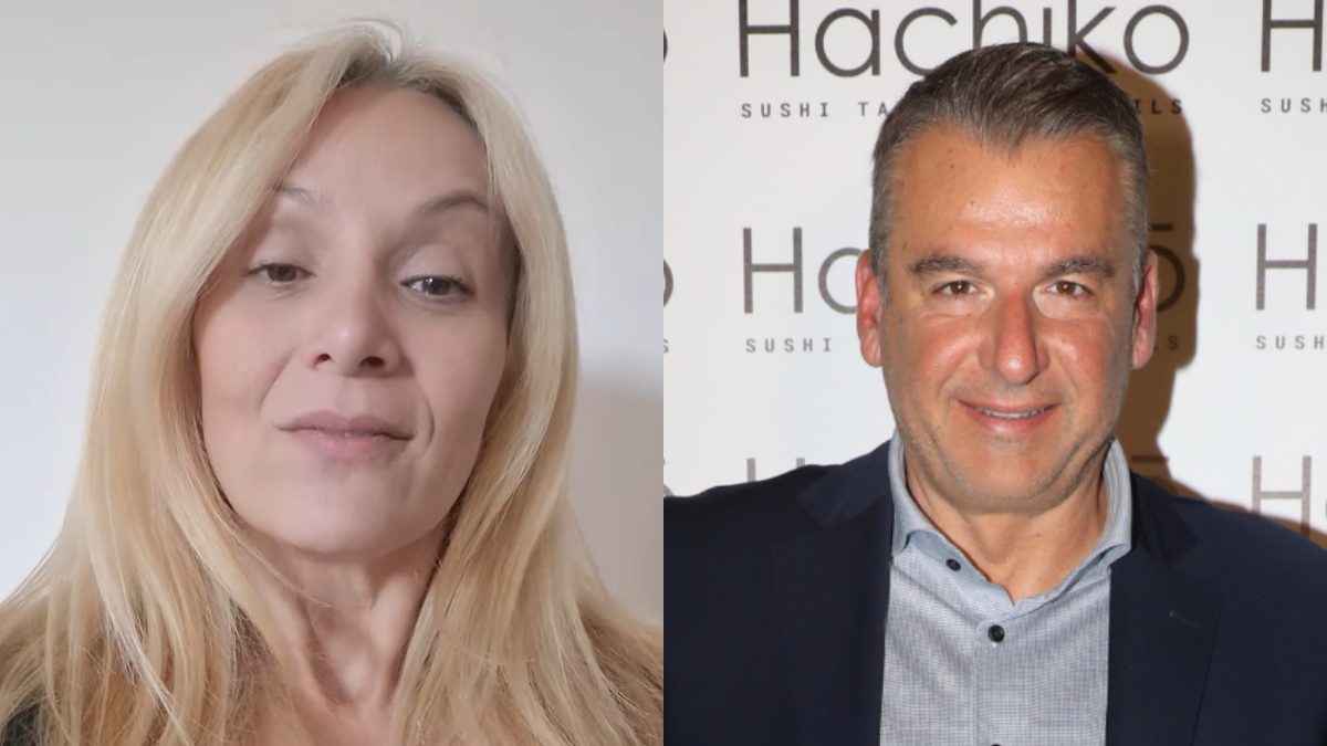 Η Ναταλί Κάκκαβα και ο Γιώργος Λιάγκας σε κολάζ