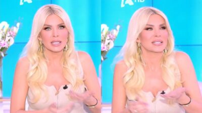 Η Κατερίνα Καινούργιου στο πλατό της εκπομπής Super Κατερίνα