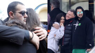 Τα παιδιά του Αλέξη Κούγια στην κηδεία του και στην αγκαλιά του