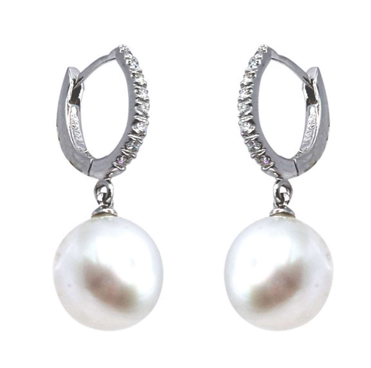 σκουλαρίκια με διαμάντια pearls center