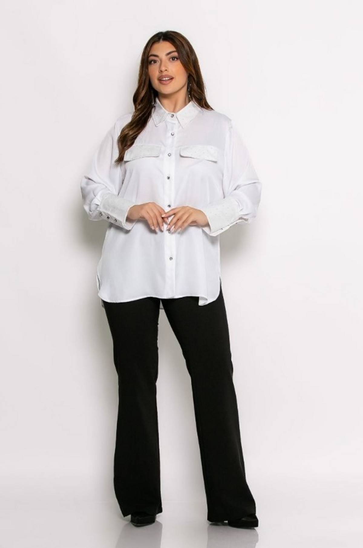 λευκό πουκάμισο kazi line