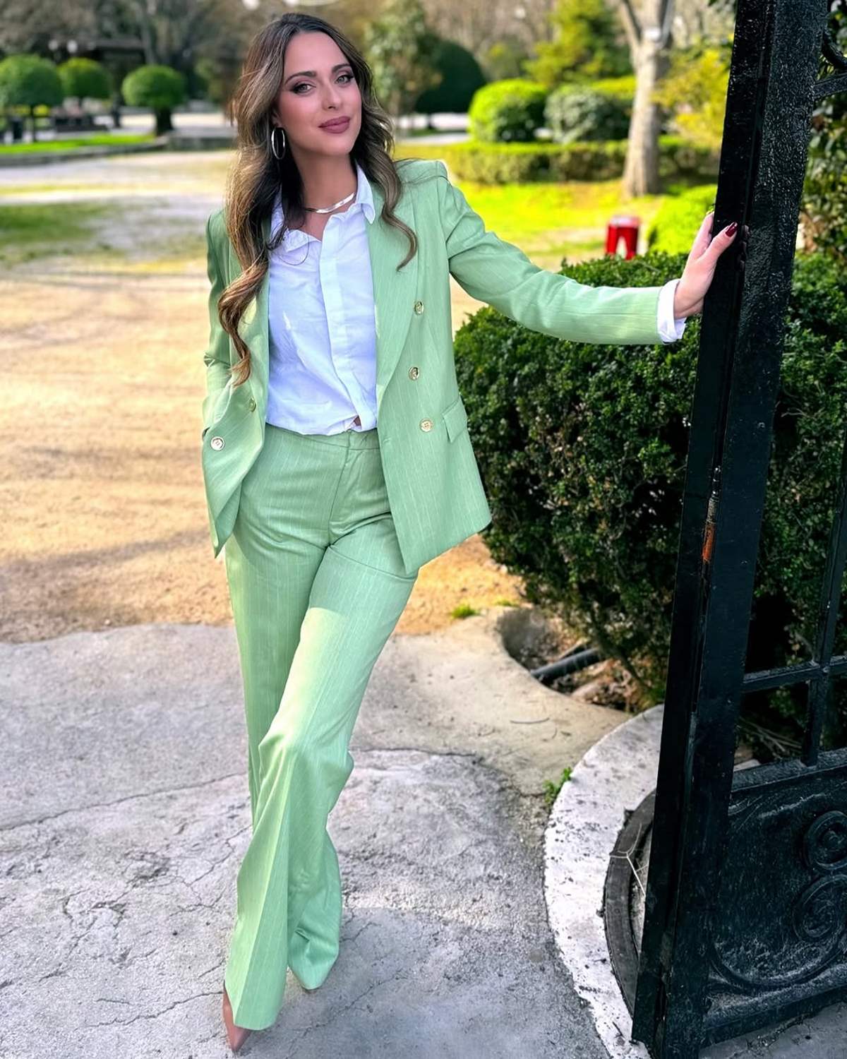 Η Ευαγγελία Συριοπούλου σε πάρκο