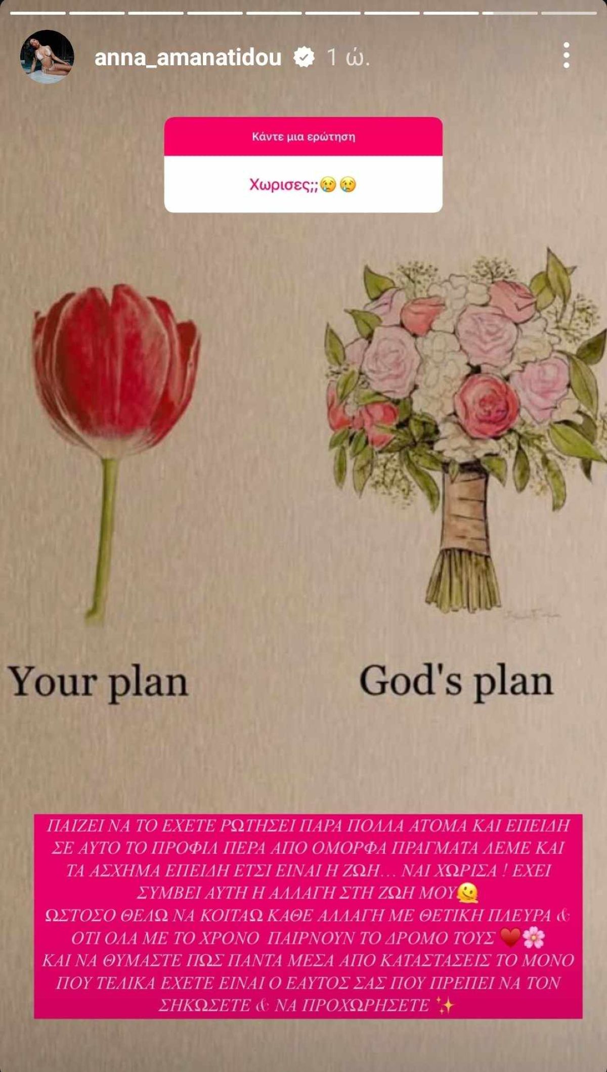 Το μήνυμα που έστειλε η Άννα Αμανατίδου