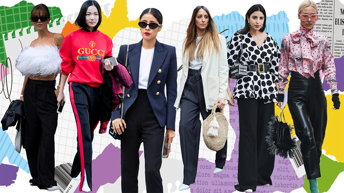 μαύρο παντελόνι στο street style