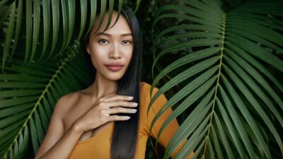 Ένα κορίτσι ανάμεσα σε φύλλα