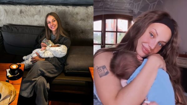 Η Ανδρομάχη Δημητροπούλου με το μωρό της