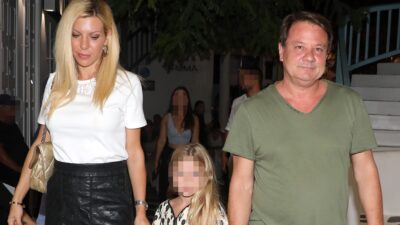 Ο Απόστολος Λύτρας με την Σοφία Πολυζωγοπούλου στη Μύκονο