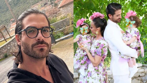 Ο Άρης Μουγκοπέτρος με την οικογένειά του