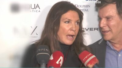 Η Βάνα Μπάρμπα σε δηλώσεις της στις κάμερες