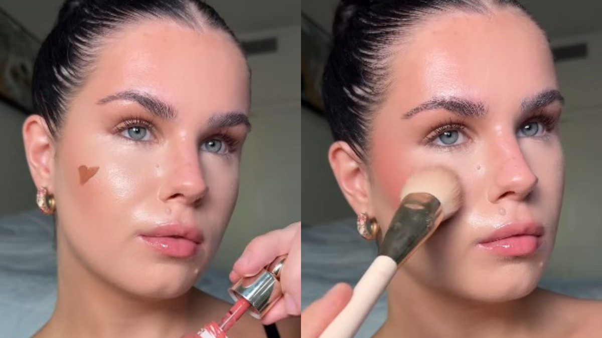 Μια κοπέλα βάφεται