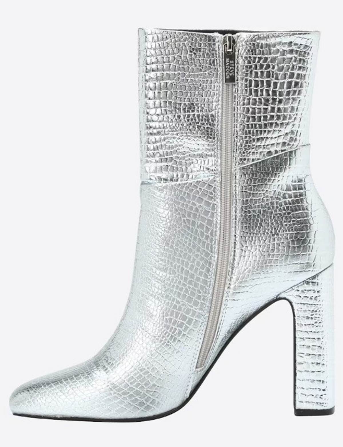 ασημί μποτάκια steve madden