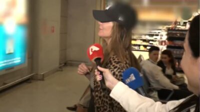 Η Δέσποινα Βανδή στο αεροδρόμιο