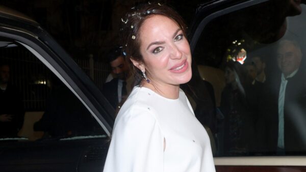 Η Δόμνα Μιχαηλίδου στον γάμο της