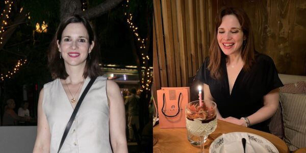 H Ευγενία Δημητροπούλου σε κολάζ