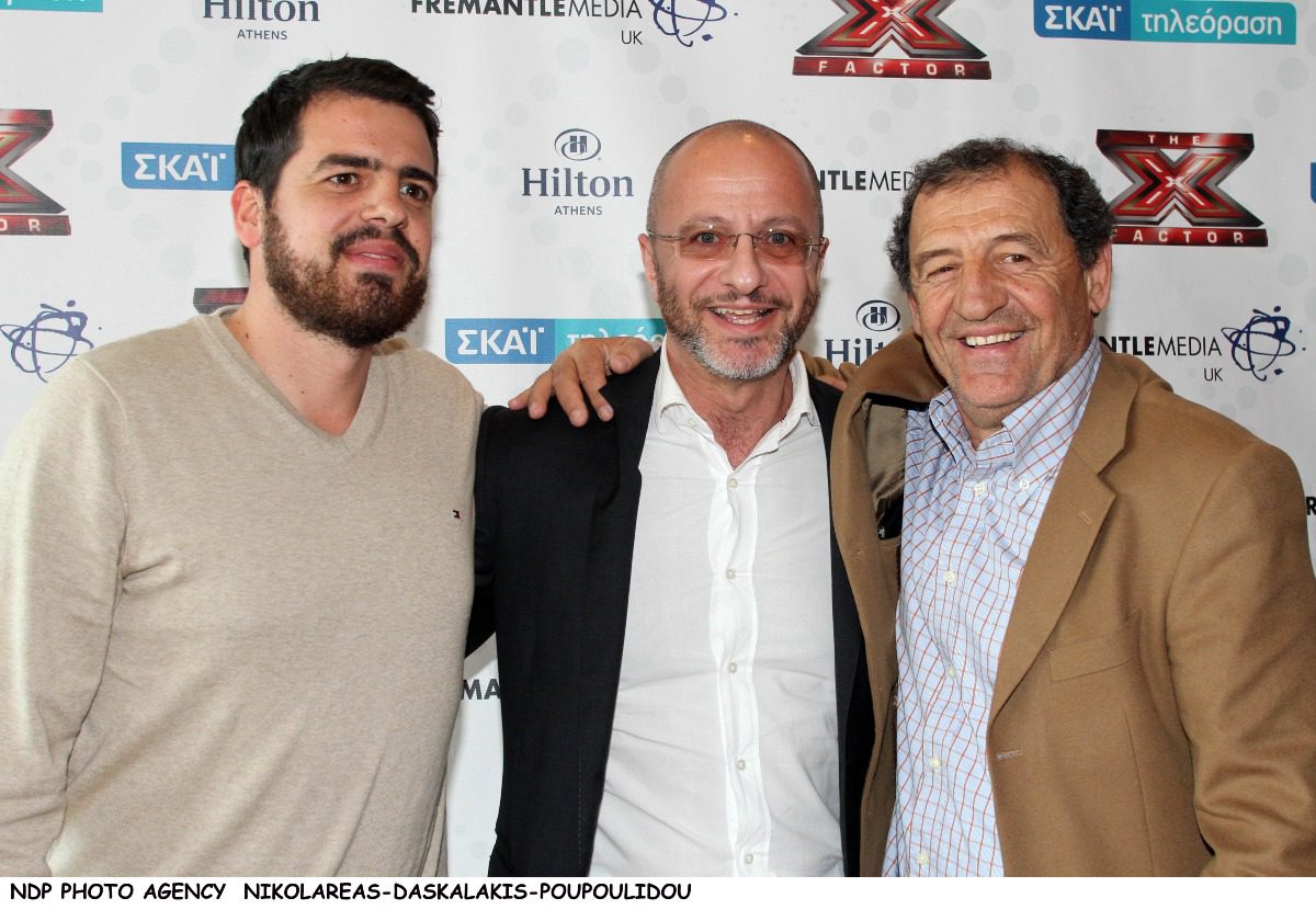 Ο Κώστας Στεφανής με το γιό του, Μάνο, και στη μέση ο Γιάννης Σφακιανάκης