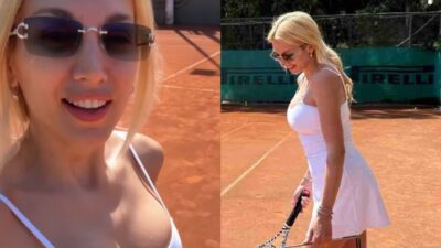 Η Κωνσταντίνα Σπυροπούλου παίζει τένις