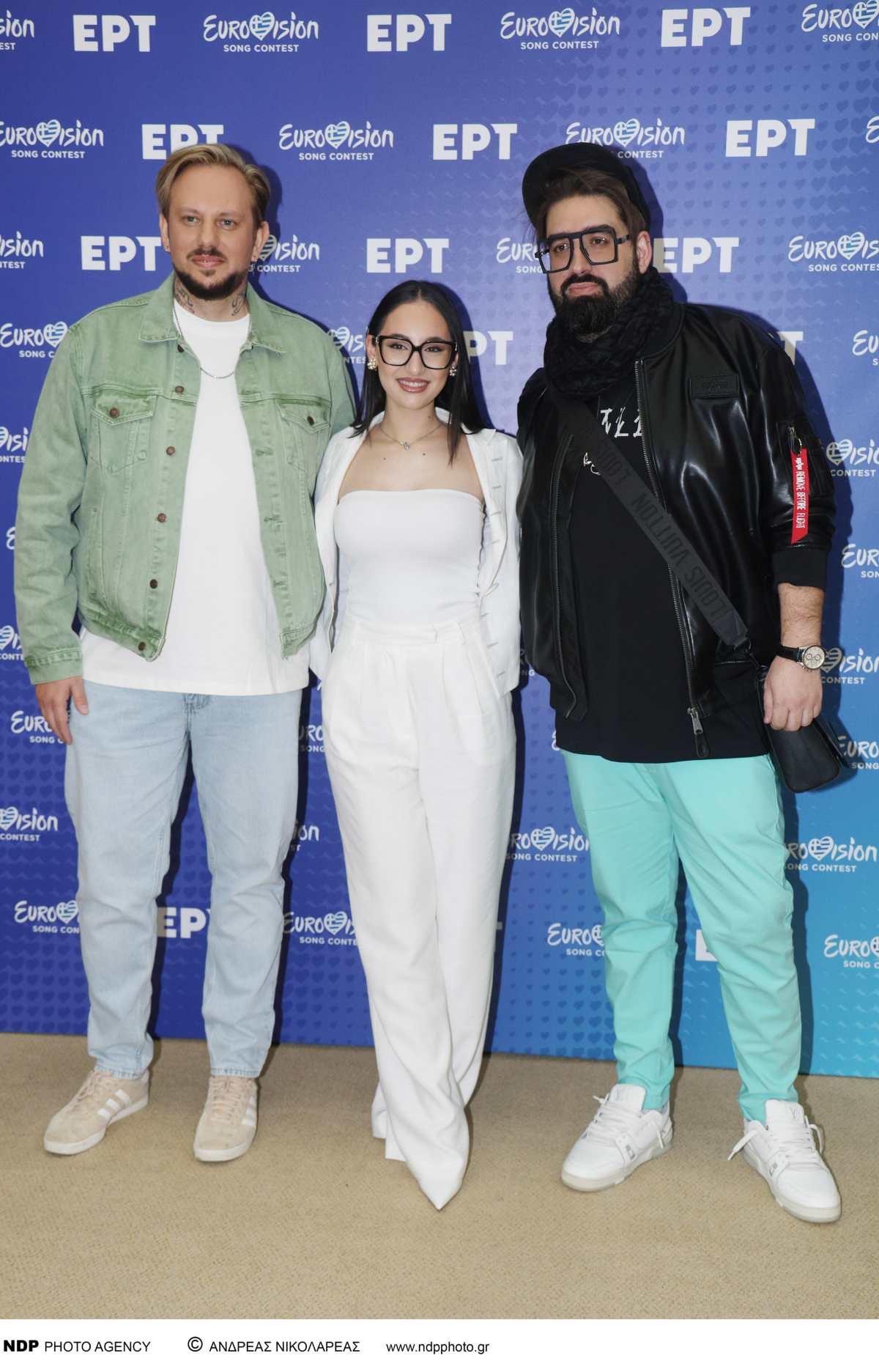 Η Klavdia με τον Φωκά Ευαγγελινό στο press day της Eurovision