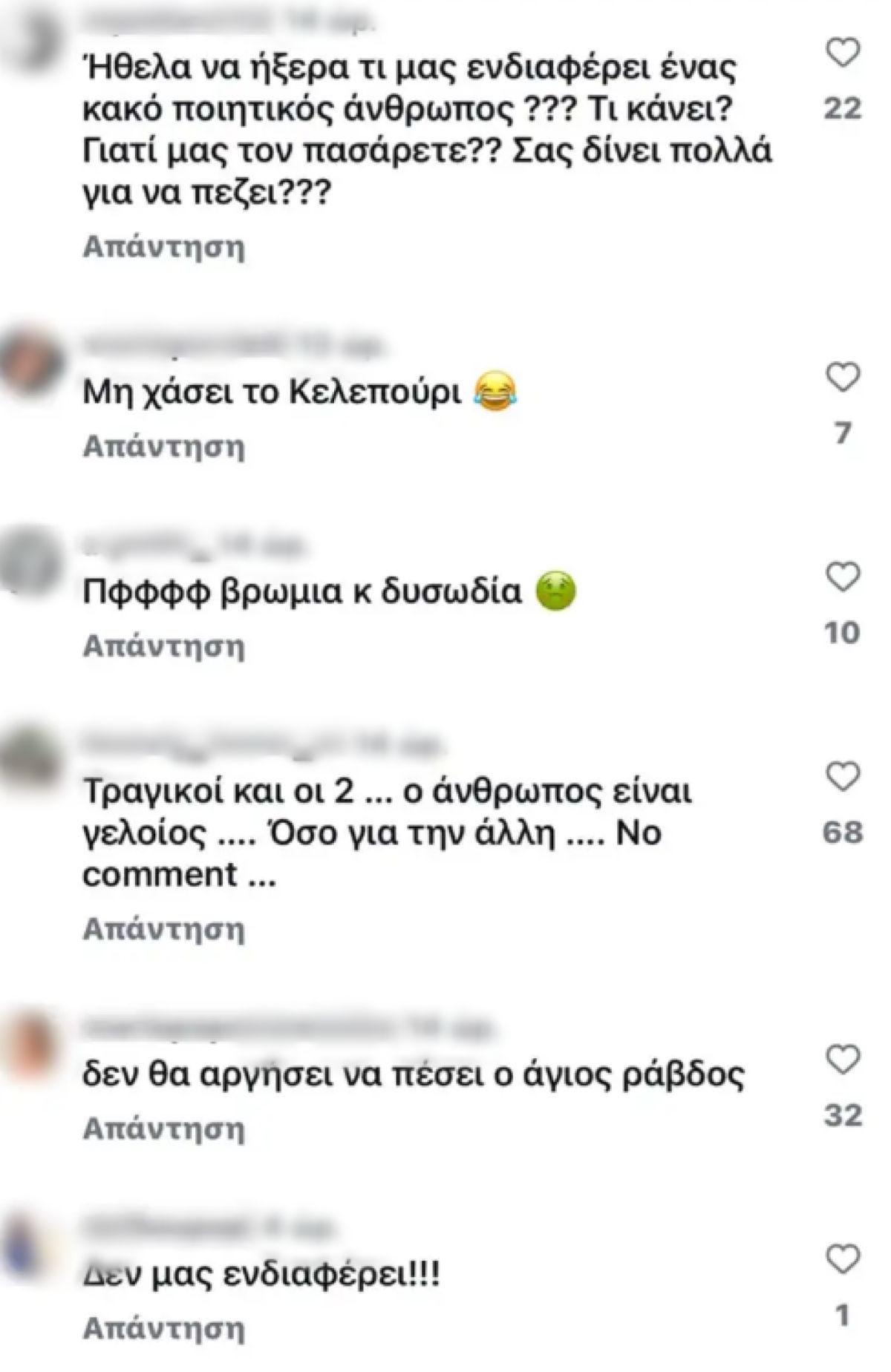 Τα σχόλια στην ανάρτηση του Απόστολου Λύτρα