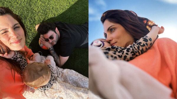 Η Μαίρη Συνατσάκη με τον σύντροφό της και την κόρη τους