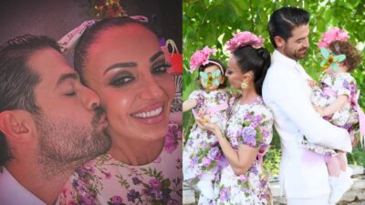 Ο Άρης Μουγκοπέτρος με την σύζυγο και τις κόρες του