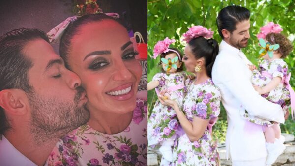 Ο Άρης Μουγκοπέτρος με την σύζυγο και τις κόρες του