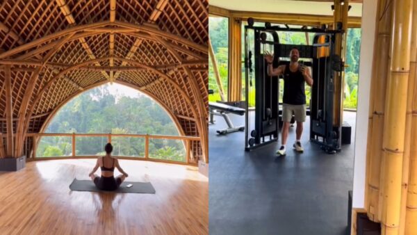 Η Χριστίνα Μπόμπα και ο Σάκης Τανιμανίδης στο γυμναστήριο στο Μπαλί