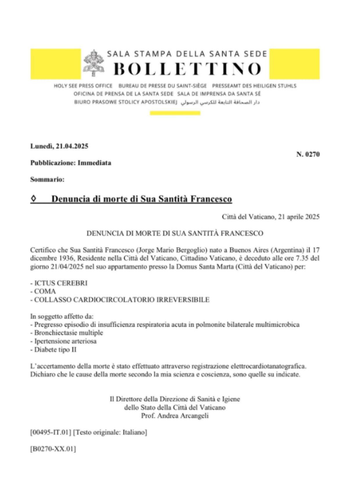 Η ιατροδικαστική εξέταση του Παπά Φραγκίσκου