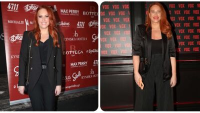 H Σίσσυ Χρηστίδου με μαύρα σύνολα