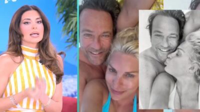 Η Σταματίνα Τσιμτσιλή και η Ελένη Μενεγάκη με τον Ματέο Παντζόπουλο