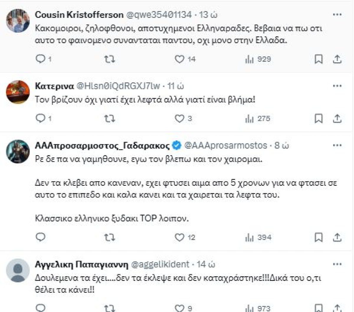 Τα σχόλια στο twitter/X για τον Στέφανο Τσιτσιπά