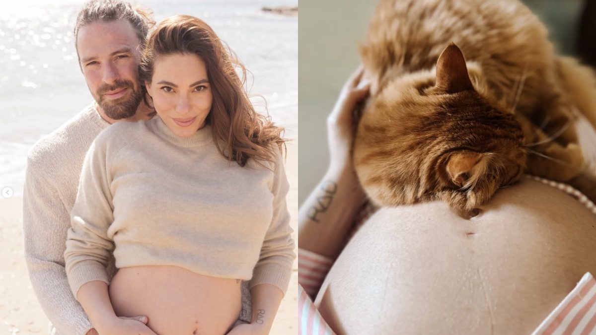 Η Ευρυδίκη Βαλαβάνη με φουσκωμένη κοιλίτσα και ο Γρηγόρης Μόργκαν