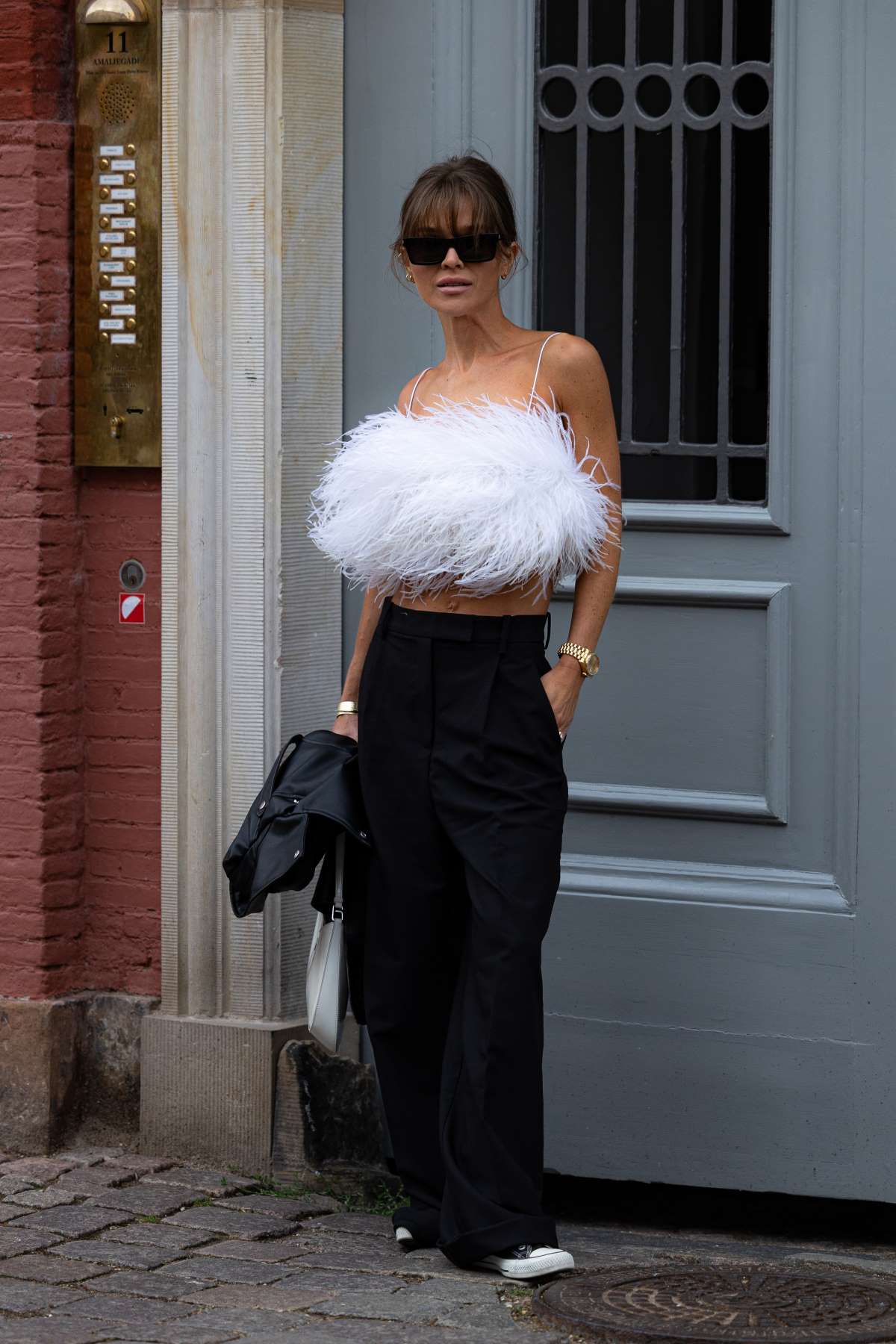 μαύρο παντελόνι φαρδύ