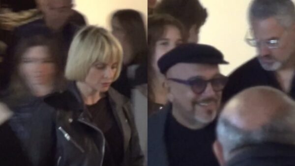 Η Ελεωνόρα Ζουγανέλη ο Νίκος Συρίγος και ο Γιάννης Ζουγανέλης στη Μύκονο