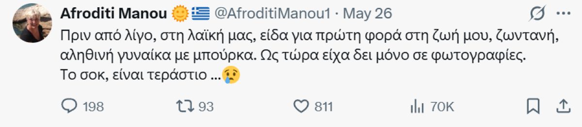 Αφροδίτη Μάνου ανάρτηση