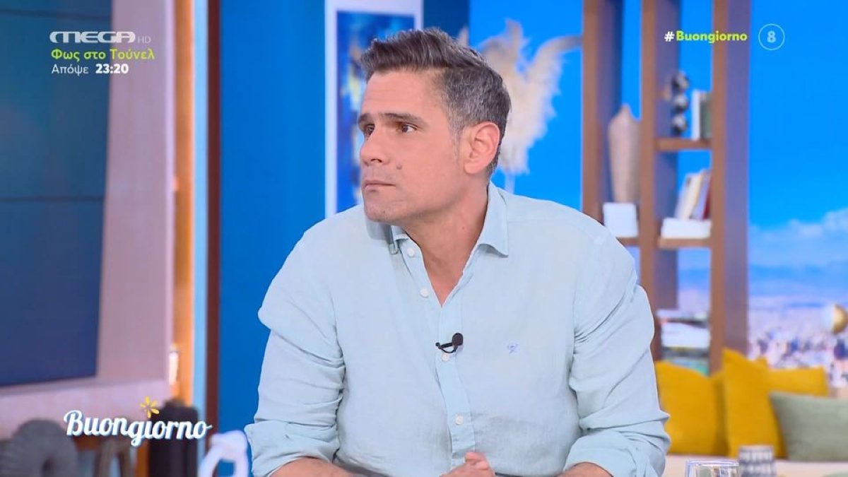 Ο Δημήτρης Ουγγαρέζος στο πλατό του Buongiorno