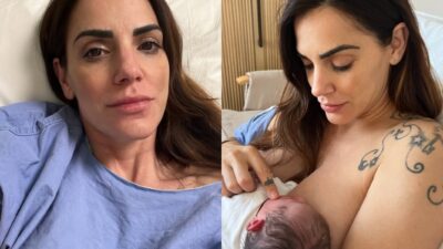 Η Ελισάβετ Σπανού μαζί με το νεογέννητο μωρό της