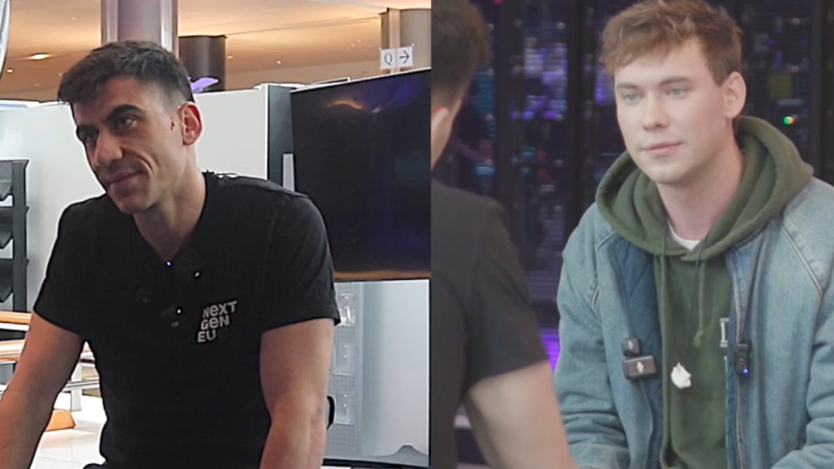 Ο Φειδίας Παναγιώτου και ο Βρετανός δημοσιογράφος Caolan Robertson