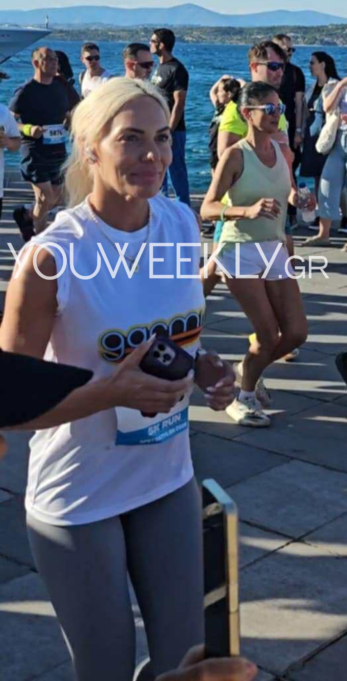 Η Ιωάννα Μαλέσκου σε μαραθώνιο