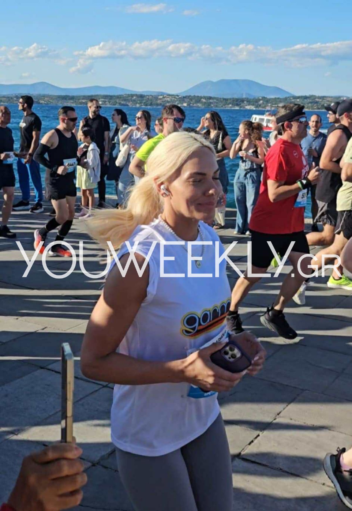 Η Ιωάννα Μαλέσκου σε μαραθώνιο