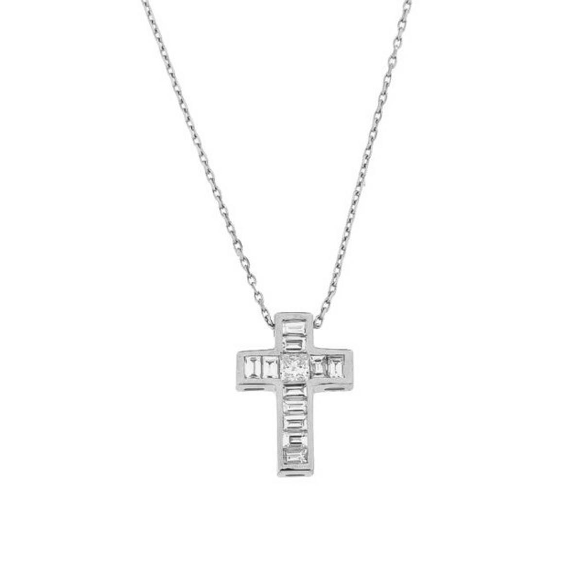 σταυρός από λευκόχρυσο kanakis