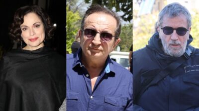 Η Δάφνη Λαμπρόγιαννη ο Σπύρος Μπιμπίλας και ο Σπύρος Παπαδόπουλος