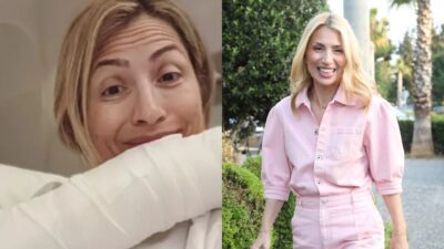 Η Μαρία Ηλιάκη με τραυματισμένο χέρι