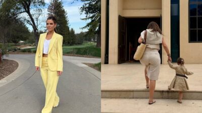 Η Μαρία Μενούνος με την κόρη της στο μνημόσυνο της μαμάς της