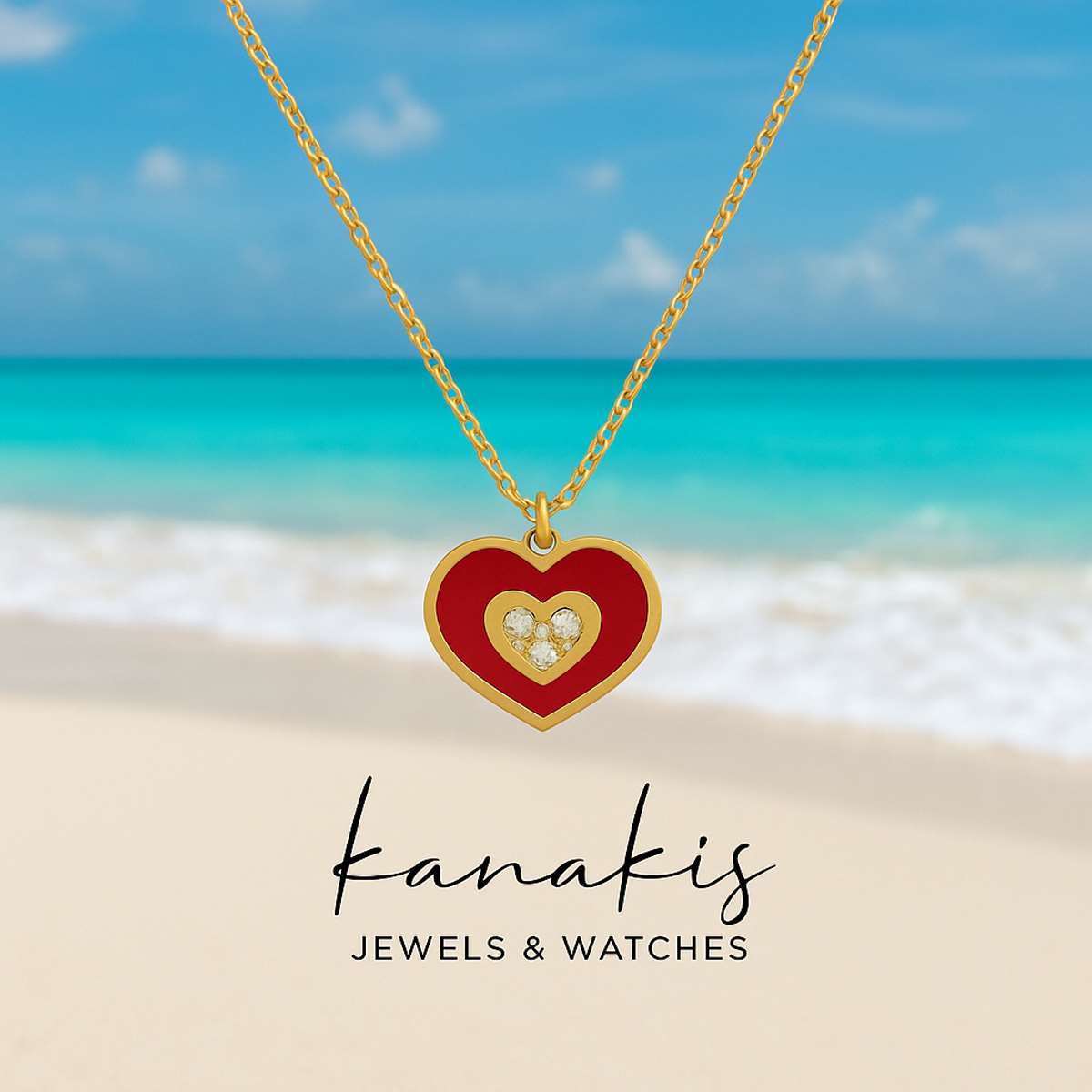 καρδιά μενταγιόν kanakis jewels