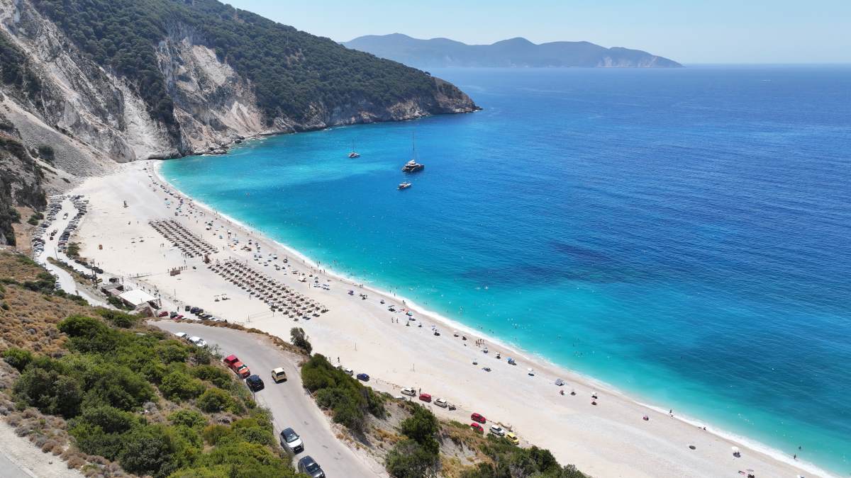 H παραλία Μύρτος στην Κεφαλονιά